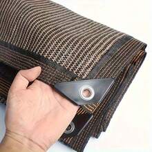 [Anti-Ultraviolet Sunshade Net, High-Strength And Durable]Made Of High-Density Polyethylene, It Is Durable. It Blocks 90% Of Sunlight While Maintaining Breathability. The Plastic-Reinforced Corners And Copper Buckles Enhance Stability. Suitable For Terraces, Gardens And Outdoor Activities. Simply Hang It Up To Enjoy The Coolness. Various Sizes Are Available To Meet Your Needs. - Rust Brown - View 9