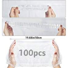Gorros de ducha para mujer, unidades, gorro de ducha elstico, transparente, gorro de ducha impermeable, adecuado para saln, spa, viaje, hotel, ducha, uso domstico - inicial - Ver 3