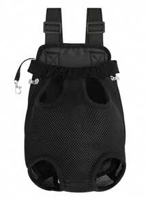 Soft & Breathable Adjustable Mesh Pet Front Pack, Outdoor Travel Backpack For Small Dogs & Cats.Dog And Cat Backpack, Pet Backpack, Dog Outdoor Mesh Breathable Cat And Dog Backpack. - Multicolor - View 9