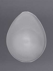 WANTES 1 Piece Medical-Grade Silicone Teardrop Breast Forms, Dripping-Shape Chest Prosthesis For Cosplay/Mastectomy Recovery, Durable Concave-Base Breast Forms - Clear - View 2