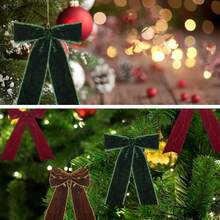 1Roll Christmas Silk Velvet RibbonDIY Cake Gift Decoration Wedding Invitation Bracelet Flower Hand Teared Velvet Ribbon, Vintage Velvet Wrapping Ribbon Raw Edge Fringe Ribbon For Bow Wreath Wrapping Floral Bouquets(Wine Red/Green) - Multicolor - View 2