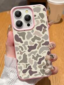 New Creative Leopard Print Pattern Compatible With Apple Phone 16/12/13/11/14/17/15/ProMax/Pro/Plus/Xs Max/XS/X,Anti Fingerprint Silicone Soft Case Ultrathin Phone - 粉色 - 查看 3
