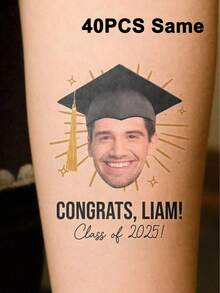 Tatuaggi per laurea, Bomboniere per festa di laurea, Festa di laurea, Tatuaggi temporanei con foto personalizzata, Tatuaggi temporanei per la classe del 2025, Regali di San Valentino, Foto di coppia, Regali di Natale, Decorazione per la casa, Decorazione, Regalo personalizzato, Regalo personalizzato, Multifunzionale, Ornamentale, Lettera, Colore unito, Raffinato, Elegante, Vintage, Moderno, Colorato, Tempo libero, Basics, Casual, Morbido, Unico, Personalizzato, Personalizzato, Ideale come regalo per lei, Fidanzata, Lei, Fidanzato, Amici, Vibes da vacanza, Adesivi tatuaggi temporanei personalizzati
