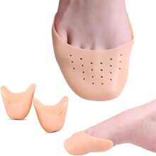 1双米色防滑袜，无缝袜头，前脚掌半截袜，防滑泡沫袜头半截袜 - 米色 - 查看 7