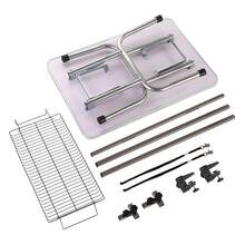 Professional Folding Dog Grooming Table With Adjustable Arm, Sturdy Design, Portable Arm, Strap, Mesh Tray And Rubber Mat, 117 Cm, Black. - Black - View 7