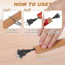 1pc 2M/78.74in PVC Floor Cable Concealer - Heavy Duty Anti-Trip Cable Protector For Home/Office/Gym - Easy Install Floor Cable Management, Cut To Fit Length