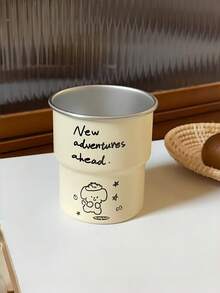 1个卡通小狗图案304不锈钢咖啡杯，也可作咖啡杯、茶杯、牛奶杯、露营杯使用。可爱小狗涂鸦旅行杯，不锈钢野餐杯，手持杯，便携耐用，适合露营、居家、办公使用，是馈赠亲友和节日送礼的理想之选。 - 米色 - 查看 14