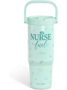 Pink Bow Stainless Steel Straw Lid Tumbler 30oz With Carry Handle For Women Girls, Insulated Travel Coffee Cup, Gift For Sports Outdoor Workout Christmas Birthday - 護士2 - 查看 8