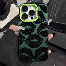 2026 HotBlack Lips Kiss Case For Samsung Galaxy A16 A06 A55 A15 A35 A25 A05 A05S A54 A34 A24 A14 A73 A53 A33 A23 A13 A52 A32 A52S A22.Christmas Accessories. Gifts  17 Pro Case Christmas>Decoration Christmas Decorations Funda Para  Pink Christmas Christmas Day Cute Phone Cases Girlfriend Or Boyfriend Green Haired Monster - 6 - 查看 3