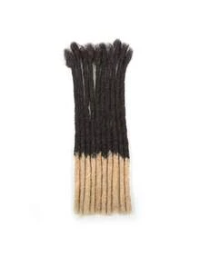 0.6cm Width 10 Strands Human Hair Loc Extensions 2~3 Packs A Full Head Dreadlock Extensions Fully Handmade For Men Women Kids Real Unprocessed Human Hair Natural Black Ombre Bleach Blonde 613 Natural Black Mix With Bluish Grey And Red Dreadlock - Multicolor - View 36