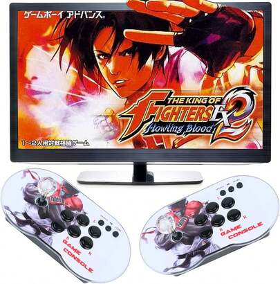 Consola de juegos arcade con 10 000 juegos retro integrados, 4K, 64 GB, consola emuladora de juegos para 2 jugadores, joystick con trackball, sin conexión a red, Plug and Play, mando para videojuegos, compatible con múltiples emuladores.