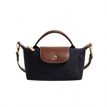 New Retro-Style Large-Capacity Women's Handbag That Can Be Carried By Hand Or Worn Crossbody - 藏蓝色 - 查看 3
