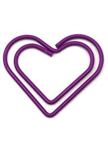 20pcs/Set Colorful Heart Shape Office Classroom Room Universal Paper Clip File Sorting And Storage Artifact Pin Lover Gift Cute Mini Compact Data Classification - Multicolor - View 20