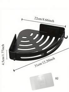 1/2 piezas Estantería de ducha de esquina, estantería de almacenamiento de baño de material de PP reforzado, estantería de ducha interior, estantería de champú de pared de ducha, caja de almacenamiento de cocina y baño, cesta de ducha, estantería de esquina ahorradora de espacio - Estantería de baño resistente montada en la pared, sin necesidad de taladrar, estantería de baño autoadhesiva, estantería de baño montada en la pared, estantería de ducha de esquina. Estantería de almacenamiento de gel de ducha y cosméticos - Fácil de instalar, diseño antideslizante, accesorios de baño, Día de la Madre - Multicolor - Ver 13