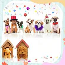 DIY Doghouse Favor Boxes (10-Pack) - Brown Kraft Paper Treat Holders For Pet Birthday Parties, Adoption Celebrations | Printable Puppy Goodie Bags - 牛皮紙狗屋10pcs - 查看 4