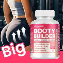 MEGNETA BBL,Women Energy Capsules For Butt And HIPS, Maca & Ashwagandha, Tongkat Ali For Natural Curves, Bum Support, Rounder, Plumper, Elasticity Butt, 60 Capsules - Một chai - Giai đoạn dùng thử - Xem 4