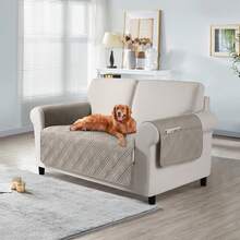 1/2/3 Seat Waterproof Sofa Covers With Non Slip Backing, Outdoor Cushion Covers Couch Covers With Side Pocket Washable Chair Covers Garden Furniture Protector For Cats Couch, Dog Bed Khaki - Màu Khaki - Xem 12