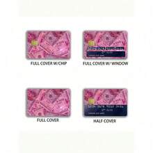 1pc Pink Glitter Money Bill Design Debit/Credit Card Skin Sticker, Creative PVC Anti-Fingerprint Durable Card Cover Decor For Bank Card, ID Card, Access Card, Gift,Back To School,School Supplies - Nhiều màu - Xem 6