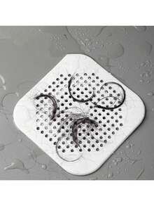 4pcs Shower Anti-Clog Drain Hair Collector, Filter, Bathtub Stopper, Household Drain Protector With Suction Cup Sink Drain Cover For Bathroom Bathtub And Kitchen