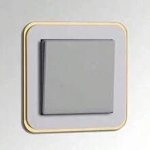 1个极简奢华风格开关面板，采用优质亚克力材质，窄边设计，尺寸：86mm x 86mm，适用于开关、开关灯装饰套件和插座。 - 彩色 - 查看 10