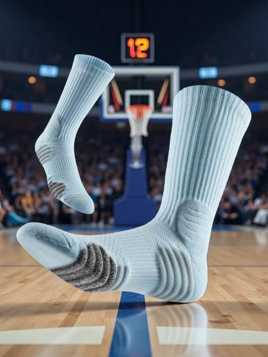 3/1 Pair, Men's Mid Tube Socks, Men's Sports Socks, Men's Badminton Socks, Sports Training Socks, Women's Sports Socks, Practical Professional Basketball Socks, Football Socks, Badminton Socks, Towel Bottom Sports Running And Long-Distance Running Socks - Multicolor - View 1