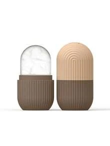 Ice Cube Roller Massager For Face, Eyes And Neck Naturally Conditioning And Skin Care,De-Puff Eye Bags,Reduce Migraine Pain,Reusable Massage Silicone Ice Mold (Pink) - Multicolor - View 14