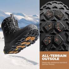 Men's Wide Winter Boots Grip On Snow Ice Insulated Waterproof Lightweight Comfortable Hiking Outdoor Boots - Black - View 10