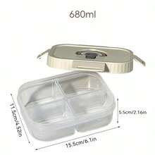 WORTHBUY 1个透明塑料冰箱保鲜盒，带盖，密封防漏，可重复使用，隔层保鲜盒，可微波炉加热，可堆叠，节省空间，适用于厨房和餐厅的食品储存。 - 彩色 - 查看 25