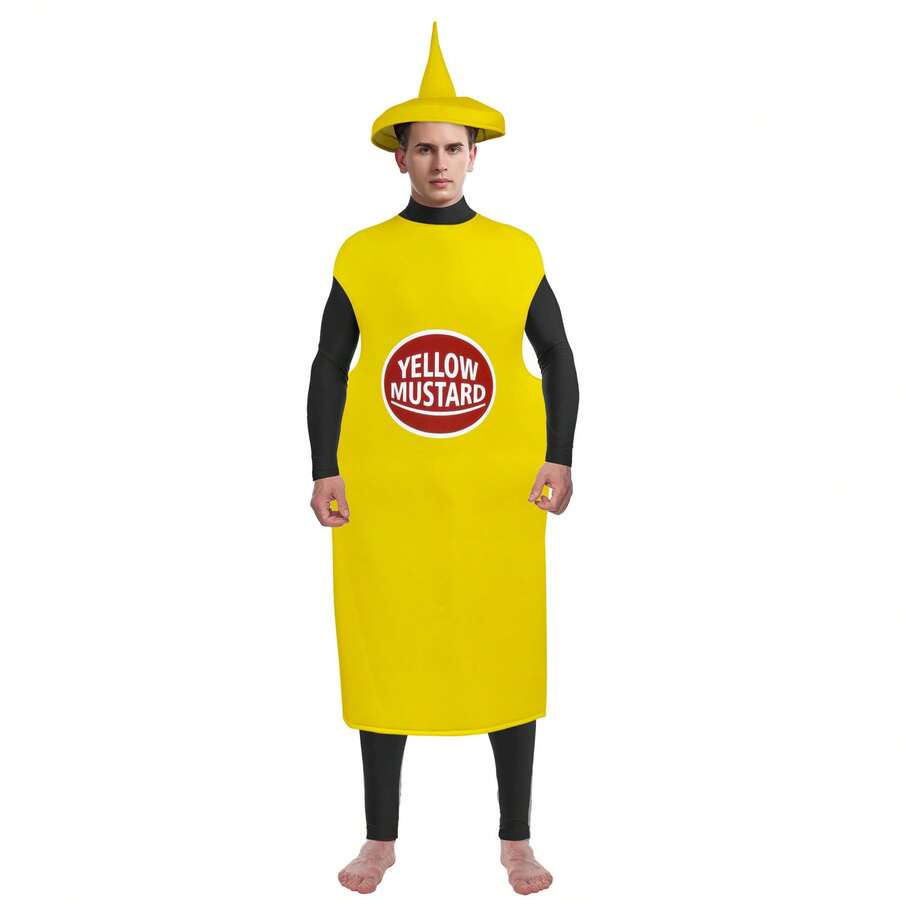 Halloween Fruit Party Salad Sauce Costume, Bar Fabric Cosplay Party Performance - Yellow - View 1