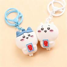 2PCS Keychain Set Collectible Figurines Cute Anime Couple Keyring For Him & Her, Best Gift For Fans, Bag/Purse Charm (Chiwa & Hachi),Christmas Gifts - 2pcs - 查看 8