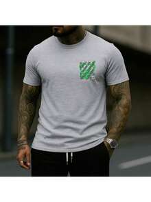 Camiseta Masculina Urso Streetwear 100% Algodão Casual Malha Premium - Cinza - Visão 4