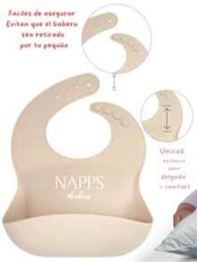 2 Pack Baberos De Silicona Bebé Impremeable Unitalla Calidad - Rosa - Ver 3
