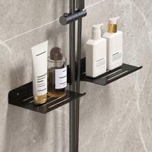 1件，洗脸盆置物架，免钻孔排水置物架，可置于马桶水槽龙头上方，非常适合整理浴室用品和配件，浴室配件，浴室工具 - 彩色 - 查看 12