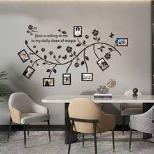 A Beautiful Set Of Hibiscus Flower Frame And Rattan Acrylic Mirror Decoration Stickers, Easy To Install According To The Template, Widely Used In Home Decoration With Multiple Colors To Choose From, Suitable For Decorating Walls Such As Living Rooms, Bedrooms, Bathrooms, Study Rooms, Farmhouses, Offices, Sofas, Background Walls, Shops, Etc! - Multicolor - View 5