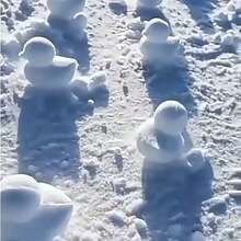 4 件套雪球夹 雪夹 冬季户外夹 雪夹 雪球大战互动套装