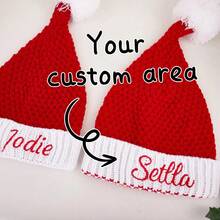 Custom Embroidered Santa Hat: Personalized Christmas Party Wear - Multicolor - View 2