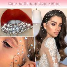 Clear Rhinestones Stickers 2100pcs Self Adhesive Rhinestones For Face Bling Jewel Stickers Crystal Gem Stickers For Crafts Makeup Face Hair Assorted Size… - 晚餐 - 查看 3