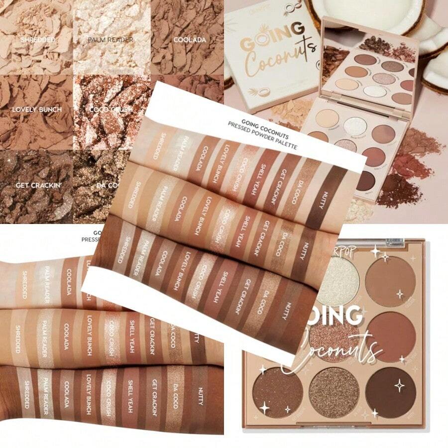 ColourPop Going Coconuts Eyeshadow Palette - Cool-Toned Neutral Eyeshadow Palette With Ultra-Velvety And Silky Finishes - High-Pigment Eye Makeup With A Long-Wearing Formula 0.3 Oz - 彩色 - 查看 1