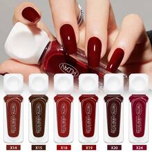 6瓶/套 10毫升 可剥离水性指甲油，无异味，无需烘烤，快干持久，纯色指甲油，适合沙龙DIY居家使用，多种颜色可选