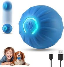 Interactive Pet Toys Automatic Rolling Ball, Bouncing Vibrating Dog Balls, Puppies Toys, Motorized Rolling Ball Puppies Toy, Rechargeable Automatic Moving Swinging Toy - Royal Blue - View 7