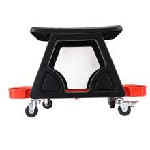 Taburete mecánico con ruedas, silla mecánica de alta resistencia, cómodas ruedas portátiles cómodas para lámina automática - Negro - Ver 7