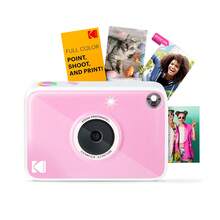 KODAK Printomatic+ Instant Print Digital Camera 10MP Portable Camera With Interactive RGB LED Status Indicator, Prints Full-Color Photos On Zink 2x3" Sticky-Backed Photo Paper - Easy & Fun - Pink - View 2