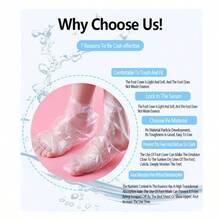 JIASAI 100Pcs 50 Pairs Disposable Foot Film Cover Paraffin Bath Liners For Foot Anti Cracking Plastic Bag Household Cling Film Trial Shoe Foot Cover Sock Cover Wax Thera-Py Foot Bags-Liuruisongdediana