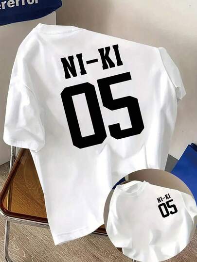 100% Cotton T-Shirts--Women'S NI-KI 05 Graphic T-Shirt - Tee With Lettering, Lightweight Everyday Shirt For Women, All-Season Casual Streetwear Top For Everyday & Formal, Fashion Lovers, Soft Material, Y Design, Versatile Clothing, Comfortable Fit-- | Exquisite Design |   Loose And Comfortable |   Easy To Match |