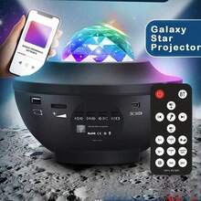 Projector Galaxy Night Light With Ocean Wave Music Speaker Sky Room Decoration Light Projector For Bedroom Decoration Lamps - 星星 - 查看 9