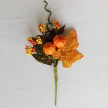 Artificial Pumpkin New Maple Leaf Artificial Flower Various Types Autumn Leaves Pumpkin Berries Decorative Small Flower - Berry Flowers With Clips - View 9