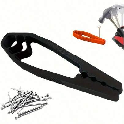 1pc/2pcs 3D Printed Nail Clipper, Protects Fingers, Pliers For Hammering | Portable Lightweight Ergonomic Nail Clipper | Easy Positioning Of Nails And Screws | Nail Technology Supplies | DIY Furniture Repair Hand Tool, Extension For Nail Gun, Concrete Wall Nail Gun, Plier Tool, Pincer