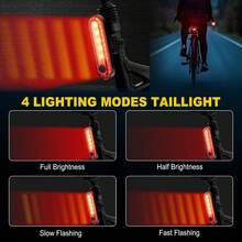 Bike Light Set ,USB - Rechargeable Lights,Easy To Install, Lights With Multiple Lighting Modes,DIBMS Ebike , Rechargeable Bicycle Light IPX5 Waterproof ,6 Light Modes, Super Bright Bike Lights Lumen Super Bright Bikelights Smart Bikelights-Bike Accessories\Bike Light\Flashlight\Bikebike Stuff - M00002 - View 3