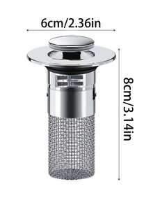 1个带内置滤网的弹出式浴室水槽塞 - 防异味、防堵塞排水塞，适用于厨房和浴室 厨房用品 厨房配件 厨房工具