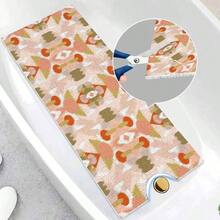 Tapete de ducha retro antideslizante de 45, 91, 4 con patrn geomtrico para bao, tina de PVC, para bao de secado rpido - 36" x 18" (Rectangular) - Ver 6